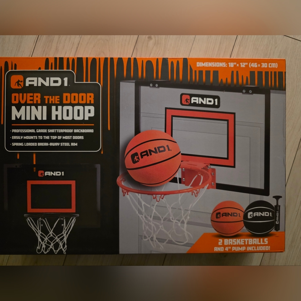 AND1 Door Mini Hoop - Black and Orange